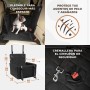 Asiento de coche para perro extra estable – Asiento reforzado para perros de tamaño mediano con 4 correas de sujeción, robusto e