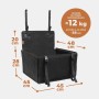 Asiento de coche para perro extra estable – Asiento reforzado para perros de tamaño mediano con 4 correas de sujeción, robusto e
