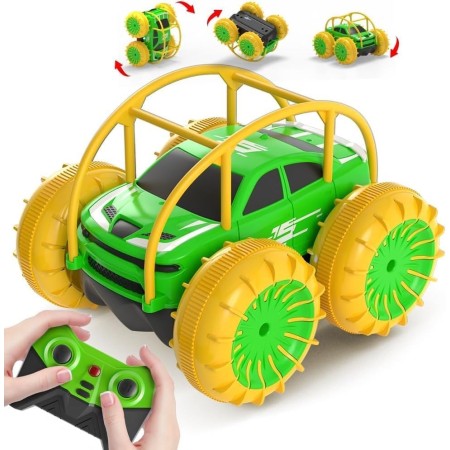 MaxTronic Coche Teledirigido de Carga Directa para Niños - Coche RC Anfibio 2.4G 360° - 15KM/H - 4WD - Coche de Acrobacias