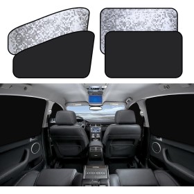 ZATOOTO Parasol Lateral Coche - Cortinillas para Coche (4 Piezas), Magnético, Proporciona Protección UV, Protege a su Bebé y