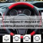 ZATOOTO Funda Volante Cuero - Funda Volante Coche Universal, Antideslizante, Duradera, Negro