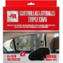 +PWR Car Parts Parasol Trasero Triple Capa Negro Microperforado Plegable 100 x 50 cm. Protege el Interior del Coche de los Rayos