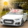 +PWR Car Parts Parasol Trasero Triple Capa Negro Microperforado Plegable 100 x 50 cm. Protege el Interior del Coche de los Rayos