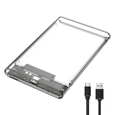 Caja de disco duro HDD SSD de 2,5 pulgadas, USB 3,1 tipo C, USB 2,0, U