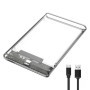 Caja de disco duro HDD SSD de 2,5 pulgadas, USB 3,1 tipo C, USB 2,0, U