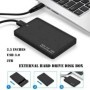 Caja de HDD SATA USB 3,0 de 2,5 pulgadas, fundas para discos duros móv