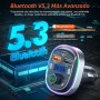 SONRU Transmisor FM Bluetooth 5.3 para Coche, Manos Libres Inalámbrico Reproductor MP3 Coche, QC3.0&PD 30W Tipo C Carga Rápida,