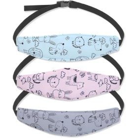 CATOR 3 PCS Soporte Seguridad de la Cabeza para Bebe en el Coche, Ajustable Bebés Soporte de la Cabeza para Cinturón de Coche