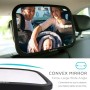 Funbliss Espejo Coche Bebe,Espejo Coche Bebe Asiento Trasero,Con Vclara y Amplia, Instalación Rápida,360° Rotación,Vidrio