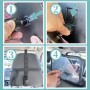 Funbliss Espejo Coche Bebe,Espejo Coche Bebe Asiento Trasero,Con Vclara y Amplia, Instalación Rápida,360° Rotación,Vidrio