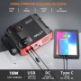 6500A 27000mAh Arrancador de Baterias de Coche con Compresor de Aire/18W Carga Rápida/Luz LED de 1600 lúmenes/160W DC