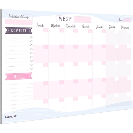 PACKLIST Planificador de Hábitos - Habit Tracker Mensual A4. Maximiza tu Productividad y Bienestar día a día. Personaliza y