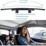 Kitbest - Espejo retrovisor universal para el interior del coche, espejo retrovisor panorámico, gran angular, convexo, SUV,