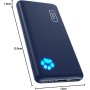 INIU Power Bank, Slimmest USB C Triple 3A de Alta Velocidad 10000mAh Bateria Externa, Bateria Portatil con Linterna para iPhone