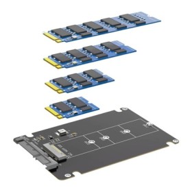 Caja M.2 NGFF B Key a SATA SSD de 2,5 pulgadas, carcasa de disco duro 