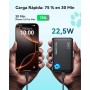 INIU Power Bank, Slimmest USB C Triple 3A de Alta Velocidad 10000mAh Bateria Externa, Bateria Portatil con Linterna para iPhone