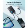 INIU Power Bank, Slimmest USB C Triple 3A de Alta Velocidad 10000mAh Bateria Externa, Bateria Portatil con Linterna para iPhone