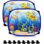 WTZWYFWJ 2 Piezas Parasol Coche Bebe,Negro Parasol Coche Infantil, para Proteger del Sol a Bebés y Mascotas-Negro