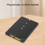 Caja M.2 NGFF B Key a SATA SSD de 2,5 pulgadas, carcasa de disco duro 
