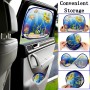 WTZWYFWJ 2 Piezas Parasol Coche Bebe,Negro Parasol Coche Infantil, para Proteger del Sol a Bebés y Mascotas-Negro