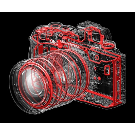 Cámara Micro Cuatro Tercios OM SYSTEM OM-5 Mark II, Incl. Objetivo M.Zuiko Digital ED 12-45mm Pro, Sensor Live Mos de 20 MP,