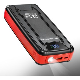 Power Bank 27.000 mAh, 22.5 W PD 3.0 QC 4.0 Carga Rápida Powerbank con Linterna LED USB C Input & Output Teléfono Móvil Batería
