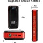 Power Bank 27.000 mAh, 22.5 W PD 3.0 QC 4.0 Carga Rápida Powerbank con Linterna LED USB C Input & Output Teléfono Móvil Batería
