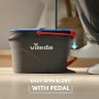Vileda H2PrO Spin Sistema de mopa, Doble cámara de separación de Agua, Escurrido sin Esfuerzo, Limpieza con Microfibra, Manos
