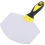 TPZORJX 1 espátula curvada para masilla, espátula para masilla espátula de acero inoxidable con mango de plástico para yeseros,
