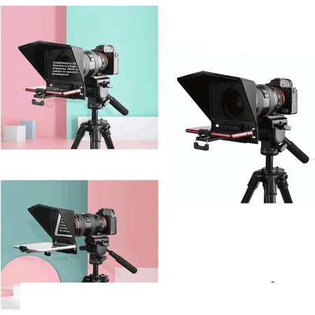 YCNLYSSR Teleprompter, Teleprompter Smartphone Entrevista Teleprompter Cámara de Video Cámara Estudio Fotográfico