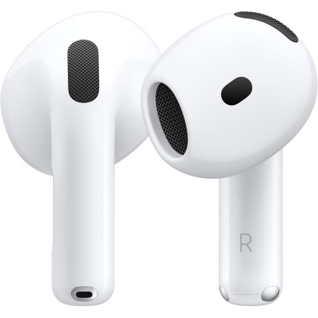 Apple AirPods 4, Auriculares inalámbricos, Bluetooth, con Audio Espacial Personalizado, Resistentes al Agua y el Sudor, Estuche