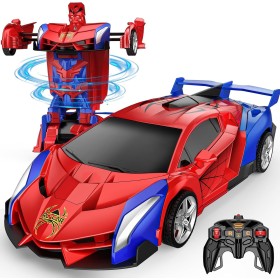 Braxel Coche Teledirigido, 2.4GHz Transform Coche Robot Juguetes Niños 3-12 Años, Coche RC para Niños, Robot Transform Regalo