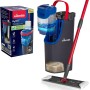 Vileda H2Pro Sistema de mopa Plana, Separación de Agua Limpia y Sucia, Diseño Que Ahorra Agua, Manejo con una Sola Mano,