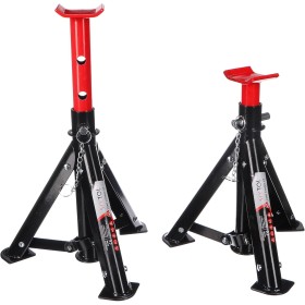 SIXTOL Mechanic Car Stand 3T - Soporte Plegable para Coche (2 Unidades, Capacidad de Carga de 3 toneladas, Altura Ajustable,