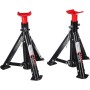 SIXTOL Mechanic Car Stand 3T - Soporte Plegable para Coche (2 Unidades, Capacidad de Carga de 3 toneladas, Altura Ajustable,