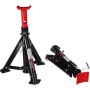 SIXTOL Mechanic Car Stand 3T - Soporte Plegable para Coche (2 Unidades, Capacidad de Carga de 3 toneladas, Altura Ajustable,
