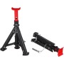 SIXTOL Mechanic Car Stand 3T - Soporte Plegable para Coche (2 Unidades, Capacidad de Carga de 3 toneladas, Altura Ajustable,