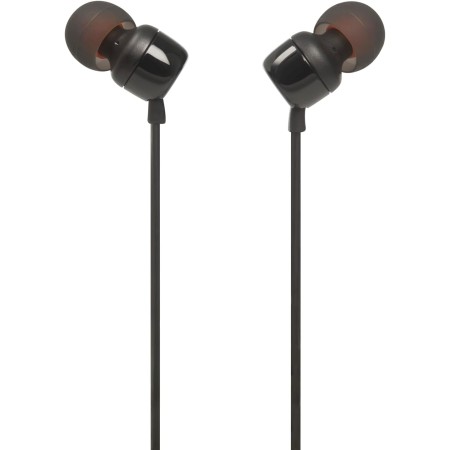 JBL Auriculares intrauditivos universales T110 con control remoto y micrófono, Negro