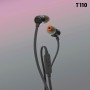 JBL Auriculares intrauditivos universales T110 con control remoto y micrófono, Negro