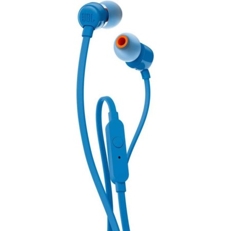 JBL Auriculares intrauditivos universales T110 con control remoto y micrófono, Negro