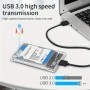 Caja transparente USB 3,0 a SATA III para disco duro portátil de trans
