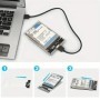 Caja transparente USB 3,0 a SATA III para disco duro portátil de trans