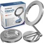 PORTENTUM Soporte Movil Coche Magsafe Plegable – con Potente Iman (20x N52) y Rotación 360° – para Salpicadero Oficina u Otras
