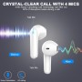 Auriculares Inalambricos, Auriculares Bluetooth 5.4 HiFi Estéreo, 50H Cascos Inalambricos Bluetooth con 4 HD Mic,2024 Audifonos