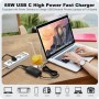 Cargador Portatil USB C 65W para Lenovo Thinkpad X1 Carbon T14 T15 T480 T490 T580 T590 E480 E490 Chromebook C330 S330 100e 300e