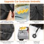 Oziral Parasol para Coche Ventana Delantera Plegable Parabrisas de Coche Parasol Cola de Paraguas con Resorte Plegable Adecuado