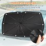 Oziral Parasol para Coche Ventana Delantera Plegable Parabrisas de Coche Parasol Cola de Paraguas con Resorte Plegable Adecuado