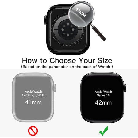 JETech Funda con Protector de Pantalla Compatible con Apple Watch Series 9 8 7 41 mm, Cover Protectora Completo, Película