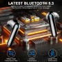 Auriculares Inalambricos, Auriculares Bluetooth 5.4 HiFi Estéreo, 50H Cascos Inalambricos Bluetooth con 4 HD Mic,2024 Audifonos