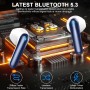 Auriculares Inalambricos, Auriculares Bluetooth 5.4 HiFi Estéreo, 50H Cascos Inalambricos Bluetooth con 4 HD Mic,2024 Audifonos